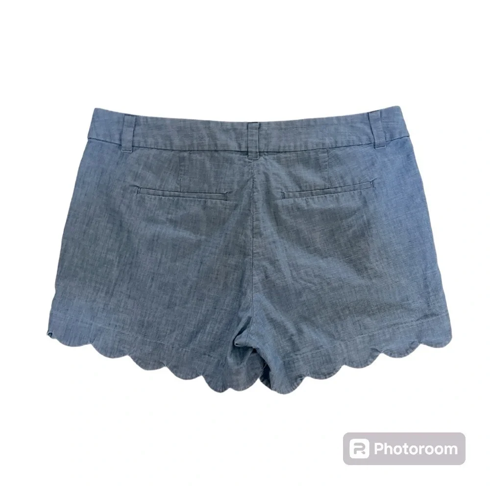 J. Crew chambray shorts with scalloped hem size 8 - Picture 5 of 8